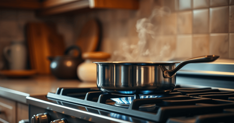 a pot on a stove